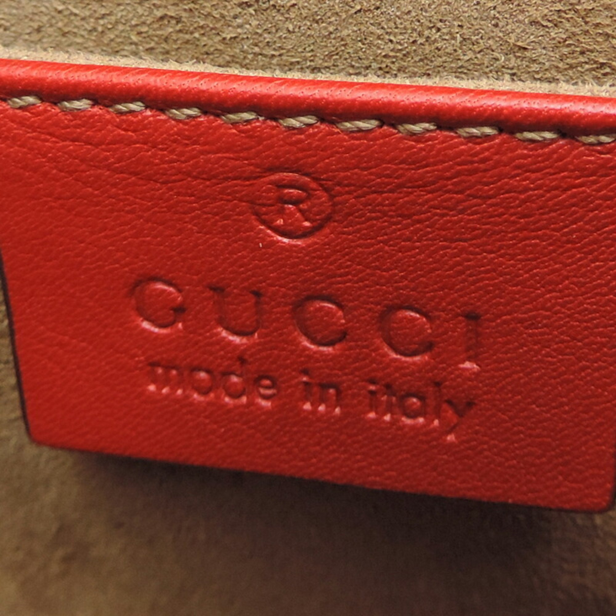 Gucci Padlock Chain Small Women's Shoulder Bag 409437 GG Supreme Red