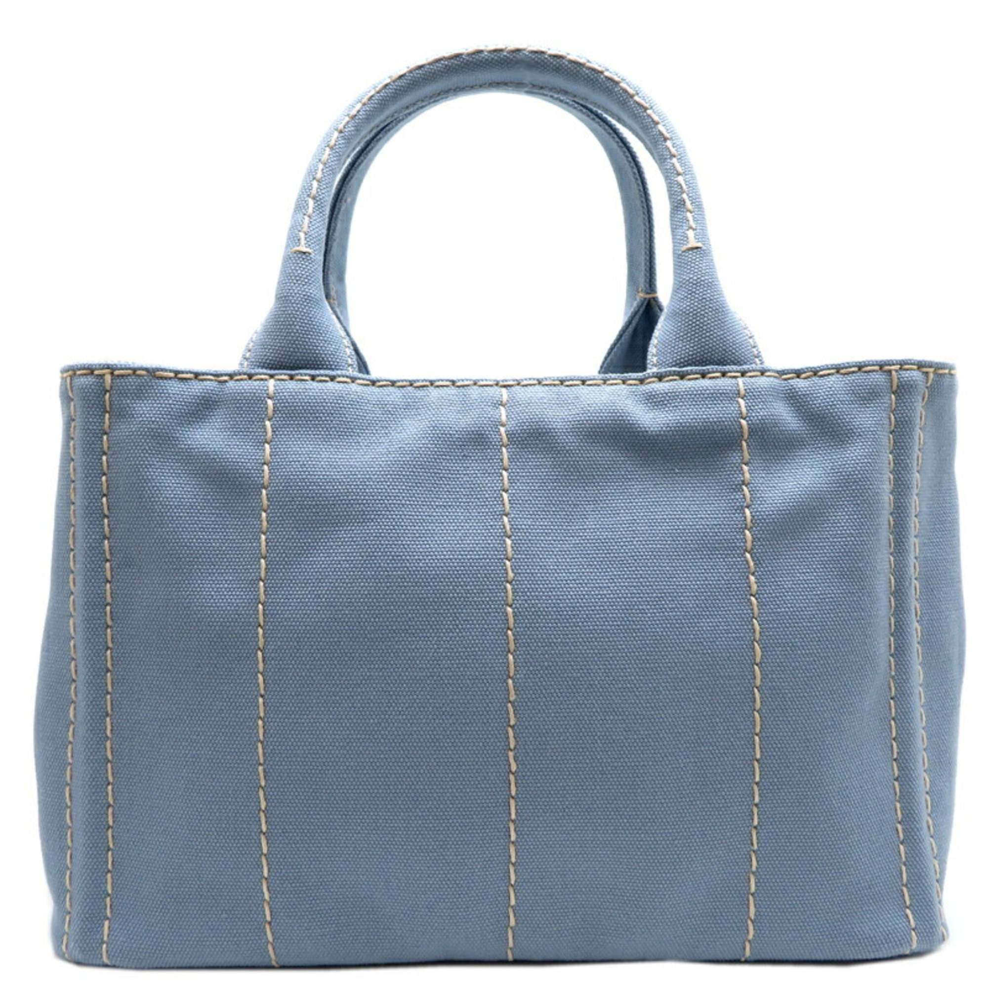 Prada Canapa PM 2way Women's Handbag IBG439 Canvas Sky Blue