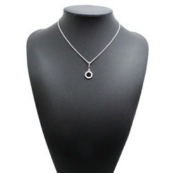 BVLGARI Onyx Charm Women's Necklace 750 White Gold Black
