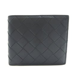 Bottega Veneta Intrecciato Compact Wallet Women's Bi-fold Leather Black
