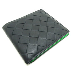 Bottega Veneta Intrecciato Compact Wallet Women's Bi-fold Leather Black