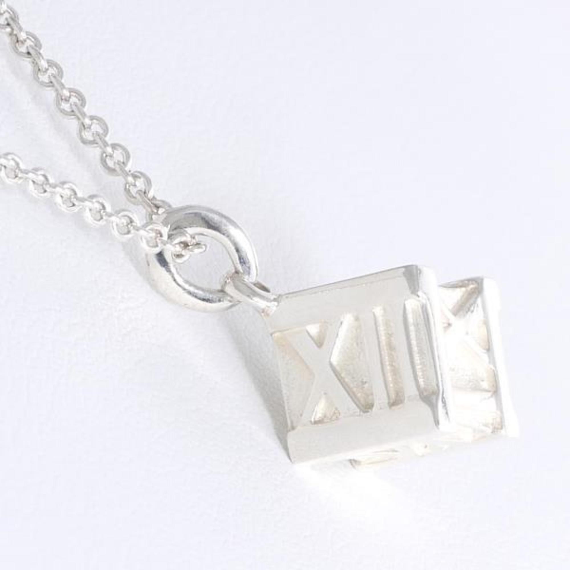 Tiffany Atlas Cube Silver Necklace Box Bag Total weight approx. 7.8g Approx. 40cm