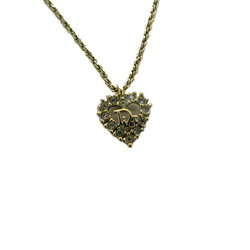 Christian Dior Heart Motif Gold Accessory Necklace for Women