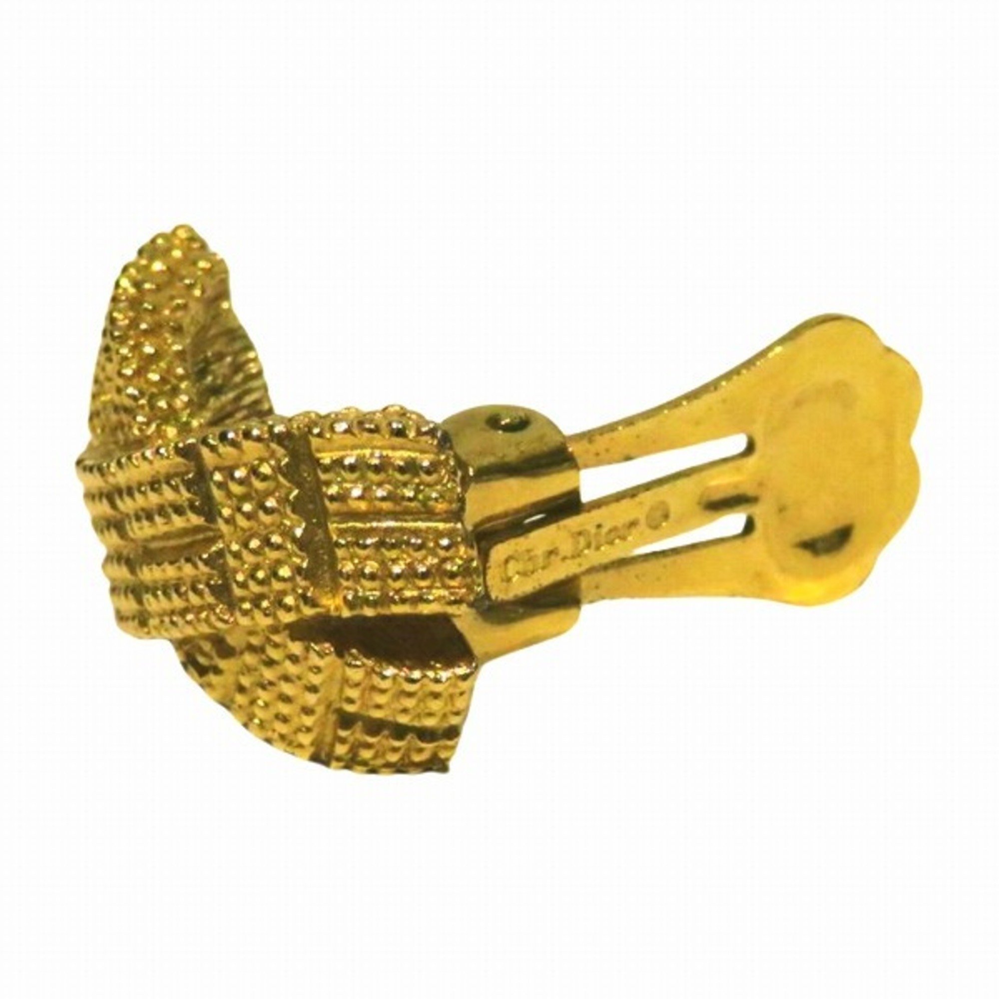Christian Dior Cross Motif Gold Accessory Earrings for Women
