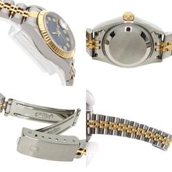 Rolex 69173G Datejust 10P Diamond Blue Gradient Watch Stainless Steel/SSxK18YG Ladies ROLEX