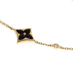 Louis Vuitton Bracelet Star Blossom BB Onyx Diamond K18 Yellow Gold Women's LOUIS VUITTON