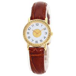 Hermes Serie Watch K18 Yellow Gold/Leather Women's HERMES