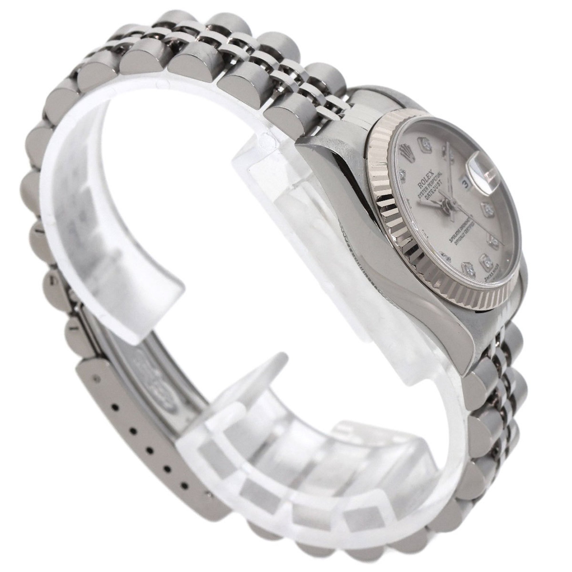 Rolex 79174G Datejust 10P Diamond Watch Stainless Steel/SS/K18WG Ladies ROLEX