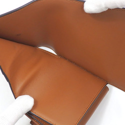 Celine Tri-fold Wallet Small Flap Triomphe Women's Natural Tan Textile Calfskin 10D782CLD.04LV A6047122