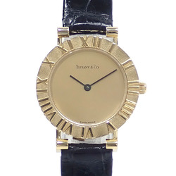 Tiffany Atlas Watch for Women, Quartz, K18YG, Leather Strap, 286.753, Battery Operated, 18K Yellow Gold, 750, C2225858