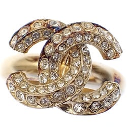 Chanel Coco Mark Ring for Women, Rhinestone, GP, Size 12, A2231152