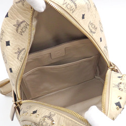 MCM STARK Backpack for Women, Beige, PVC, Leather, MMK8AVE61, Rucksack, Studs, Visetos, A6047105