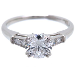 Harry Winston 0.70ct Diamond Round Cut Trist Engagement Ring for Women, Pt950 Platinum, Size 11
