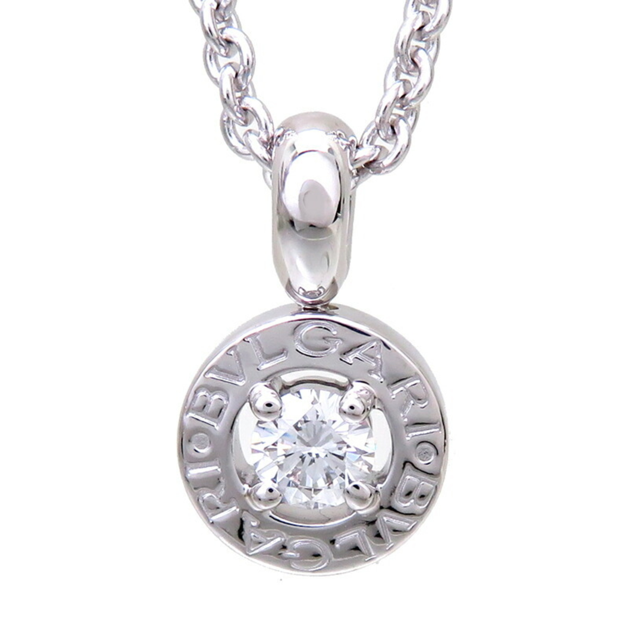 Bvlgari 750WG Diamond Women's Necklace 340614 750 White Gold