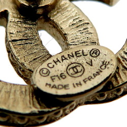 Chanel One-piece Rhinestone Coco Mark Women's Earrings GP