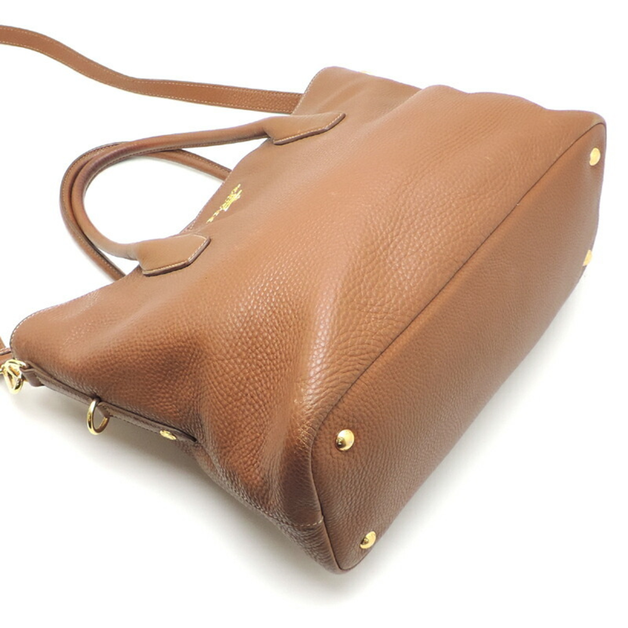 Prada Vitello Dino Women's Tote Bag BN2317 Leather Brown