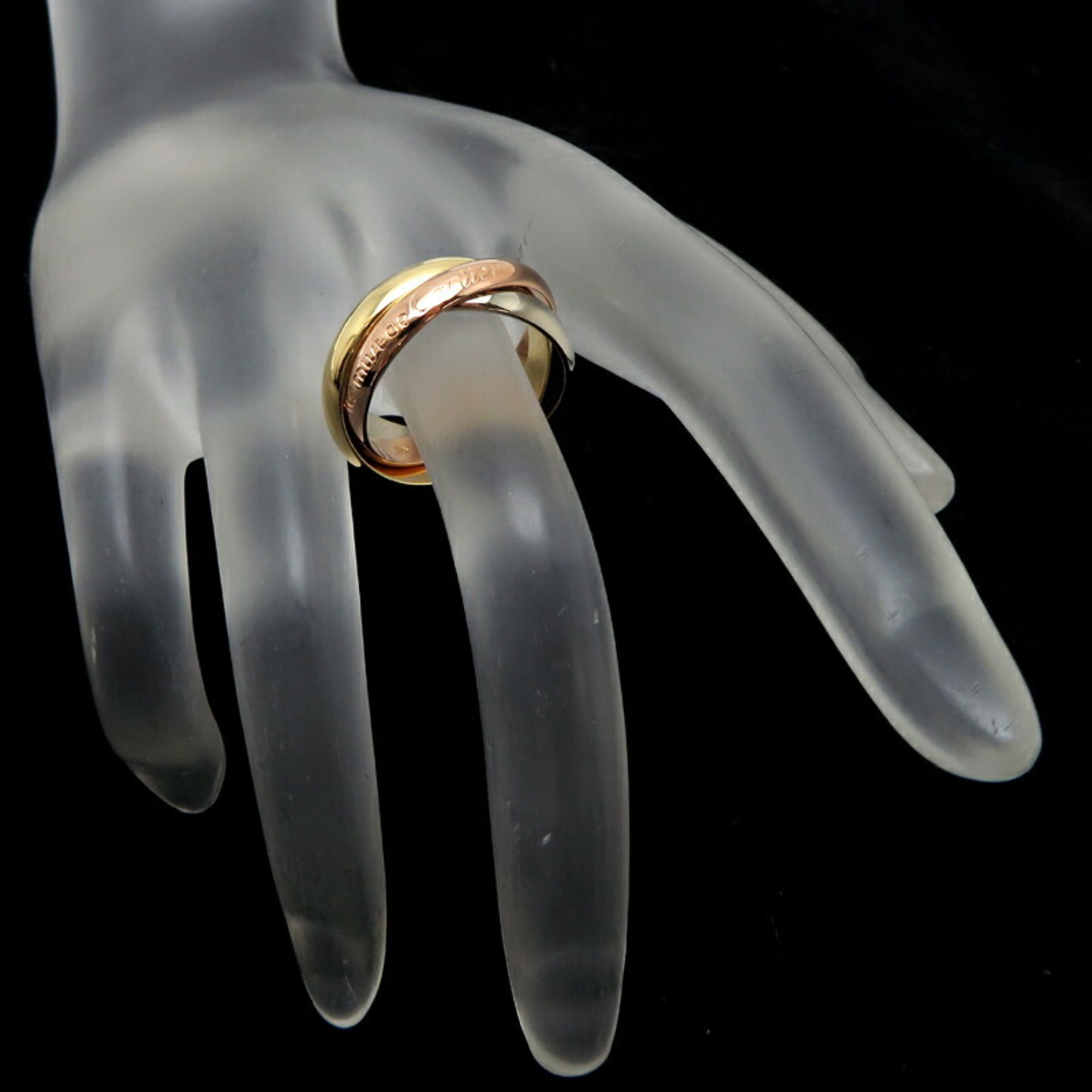 Cartier #55 Trinity Women's and Men's Ring, 750 Yellow Gold, Size 14.5