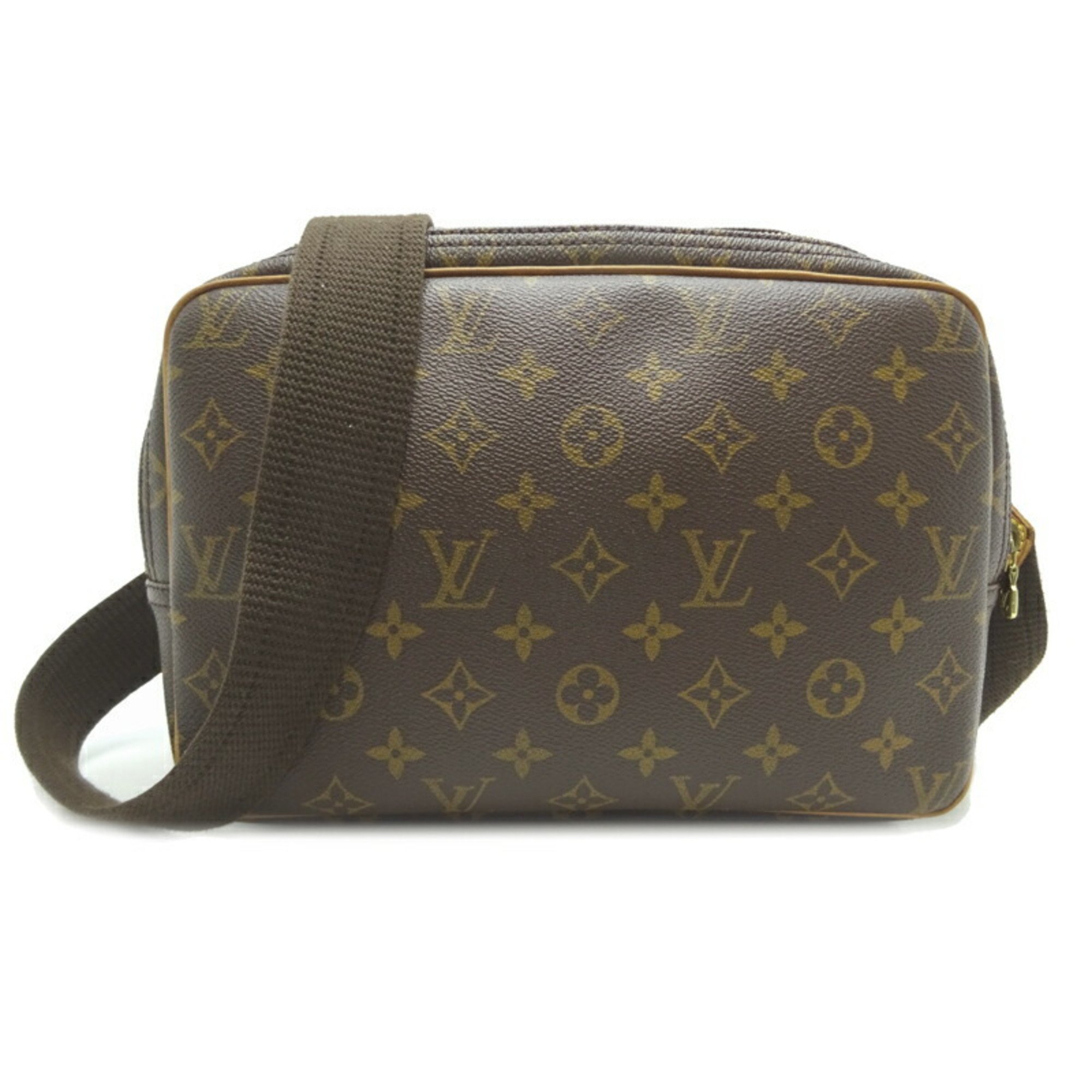 Louis Vuitton Reporter PM Women's and Men's Shoulder Bag M45254 Monogram Brown