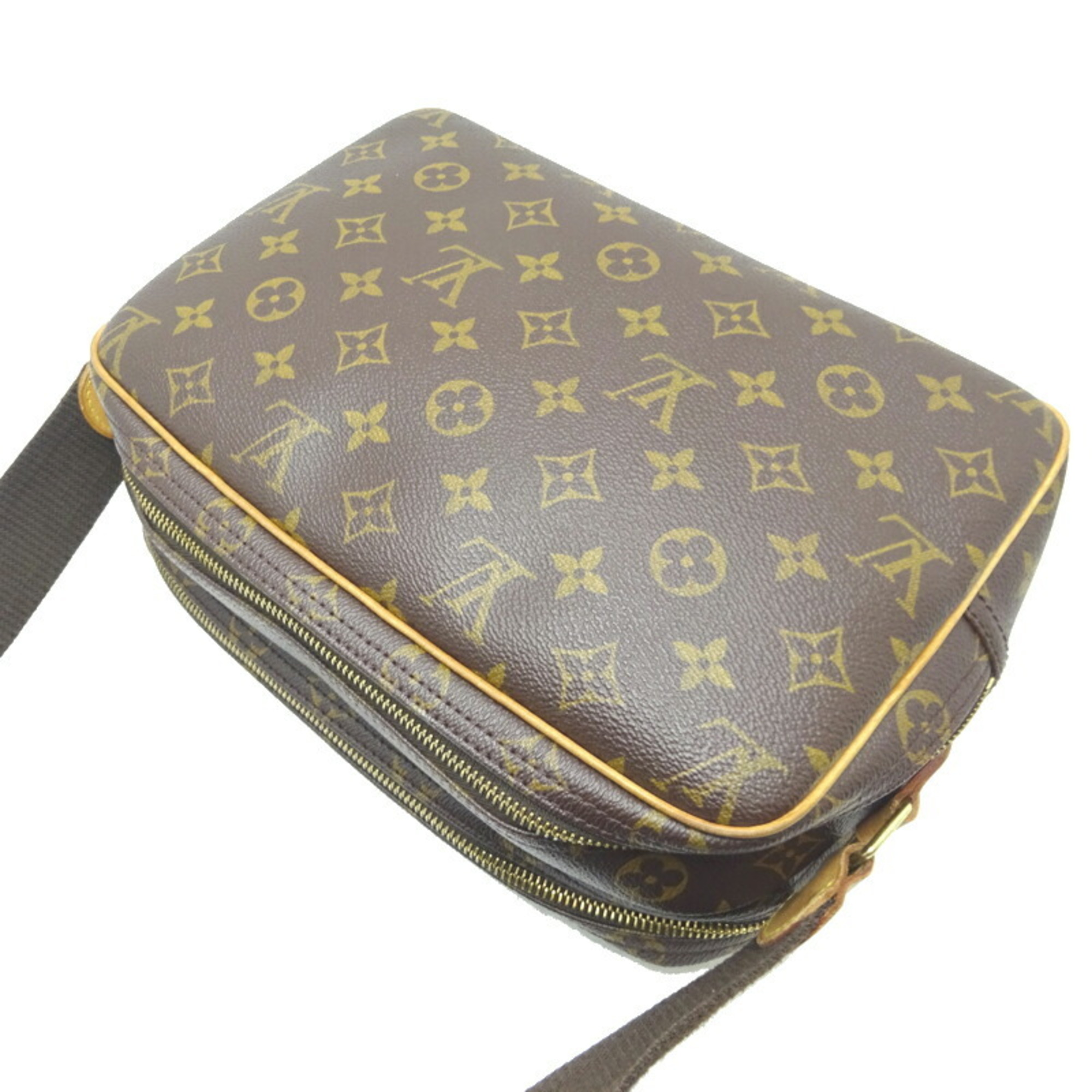 Louis Vuitton Reporter PM Women's and Men's Shoulder Bag M45254 Monogram Brown