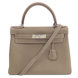 Hermes Kelly 28 Inner Stitching Etoupe Handbag Togo Women's HERMES