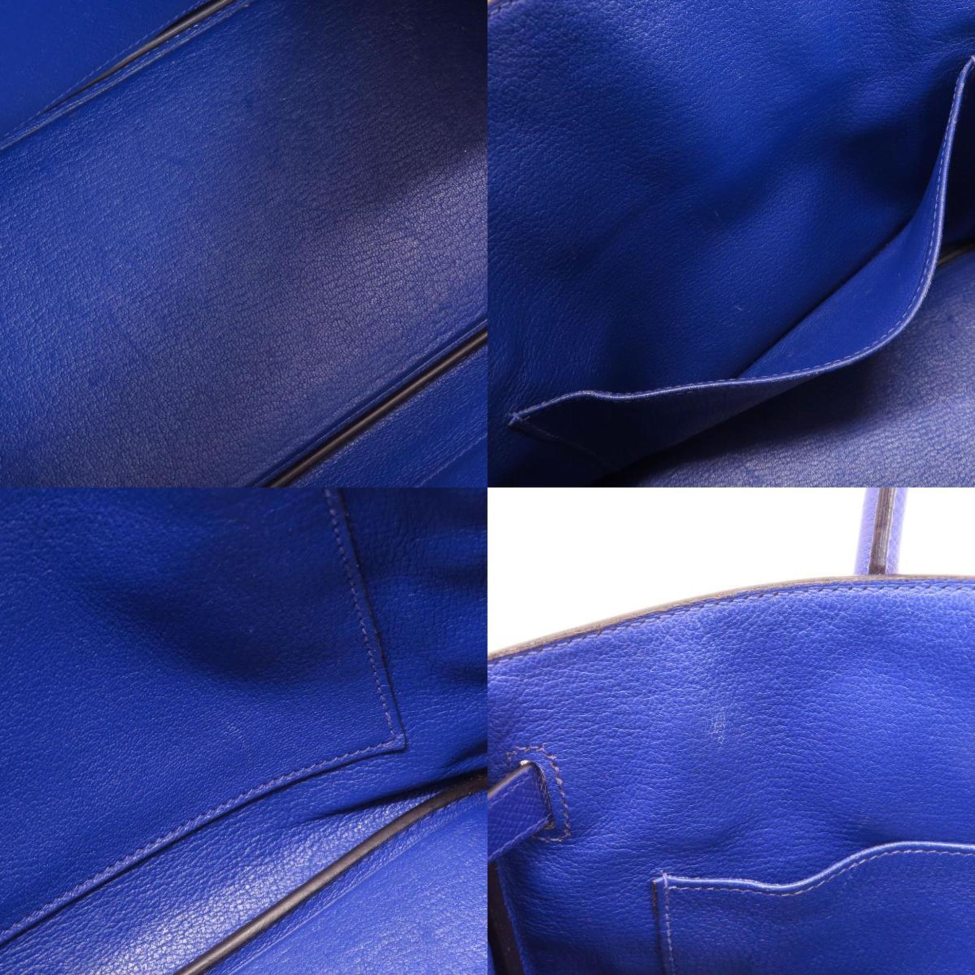 Hermes Birkin 30 Blue Handbag Epsom Leather Women's HERMES