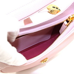 BVLGARI Shoulder Bag Serpenti Ellipse Small Crossbody 292648 Pink Leather Handbag Snake Women's