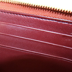 BVLGARI L-shaped long wallet 289049 Orange Leather Long Wallet Zip Women's
