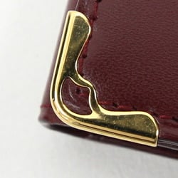 Cartier 4-ring key case Mast L3000453 Bordeaux leather lock ladies men's unisex