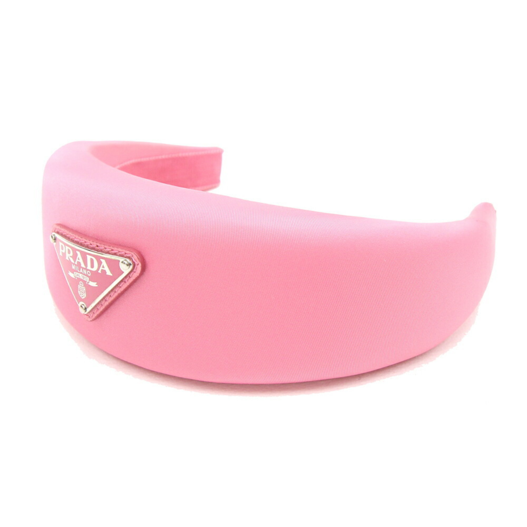 Prada Headband 1IH016 Pink Nylon Head Hair Clip Women's PRADA