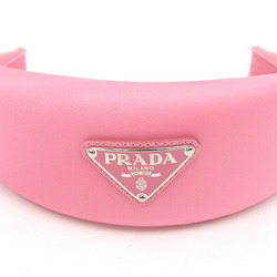 Prada Headband 1IH016 Pink Nylon Head Hair Clip Women's PRADA