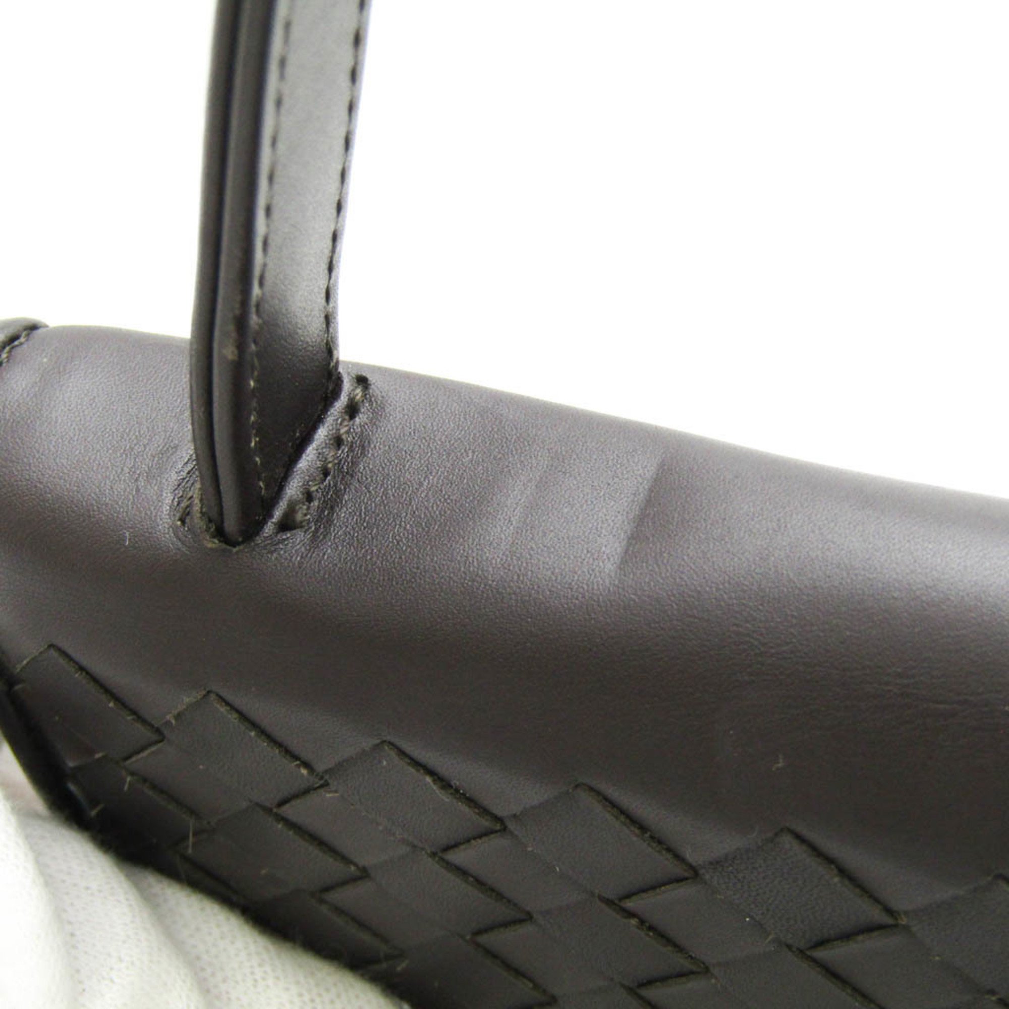 Bottega Veneta Intrecciato Multi Case / Travel Case 169730 Men's Leather Long Wallet (bi-fold) Dark Brown