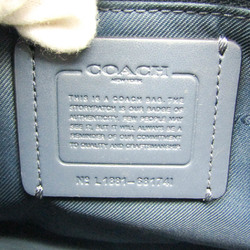Coach Signature Camera Bag 68174I Women's Leather Shoulder Bag Metallic Purple,Navy