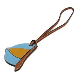 Hermes Paddock Bomb Bag Charm Keyring (Blue,Gold,Yellow)