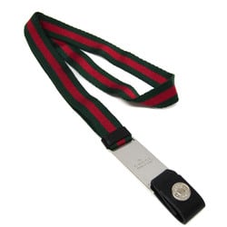 Gucci Canvas Metal Leather Others Black,Green,Red Color,Silver neck strap