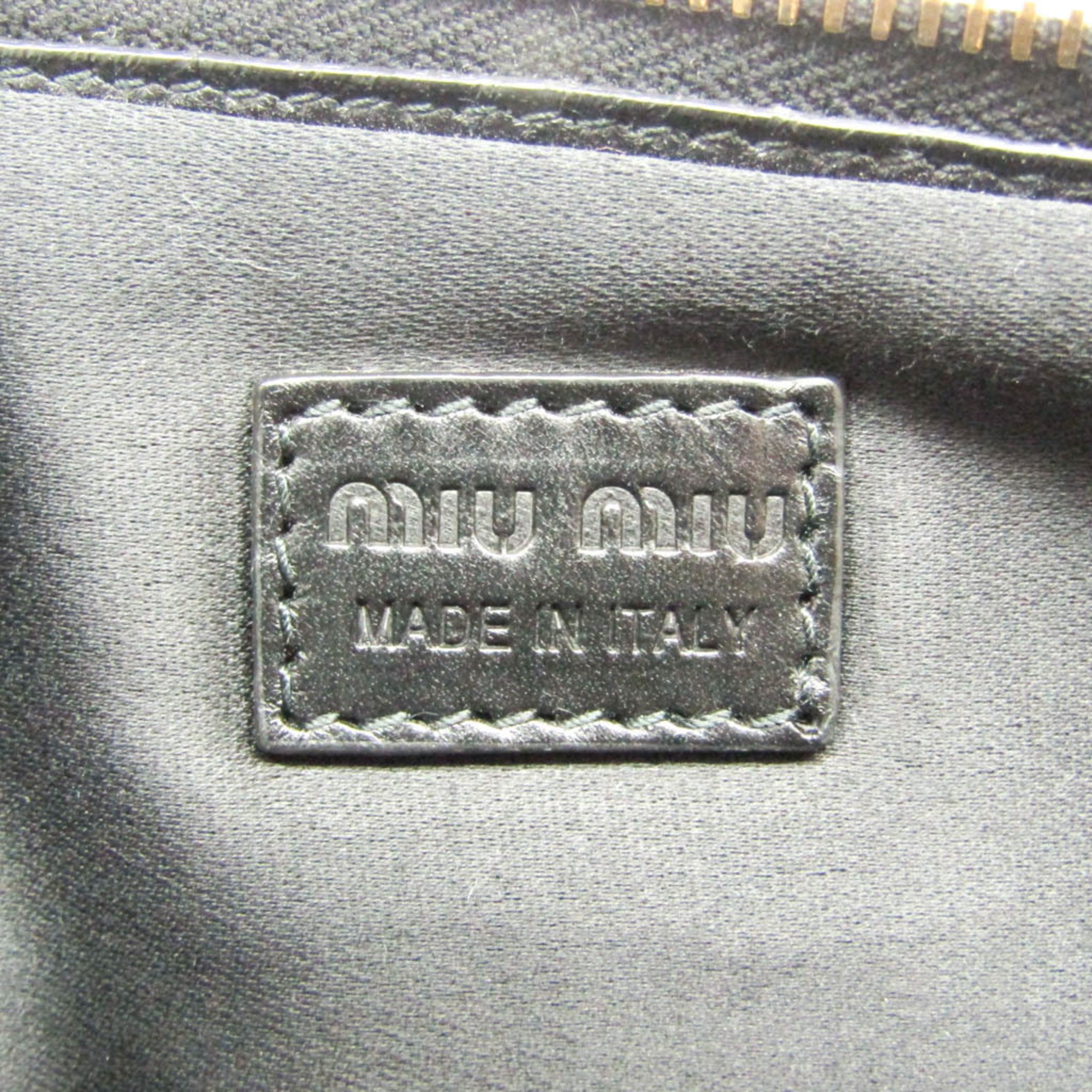 Miu Miu Star Pattern MADRAS PRINT 5ZH011 Women's Leather Shoulder Bag Black,Blue,White