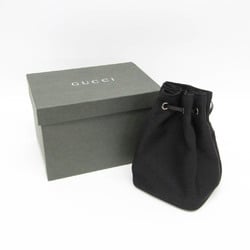 Gucci Drawstring Bag 039 0973 002123 Women's Leather,Nylon Canvas Pouch Black