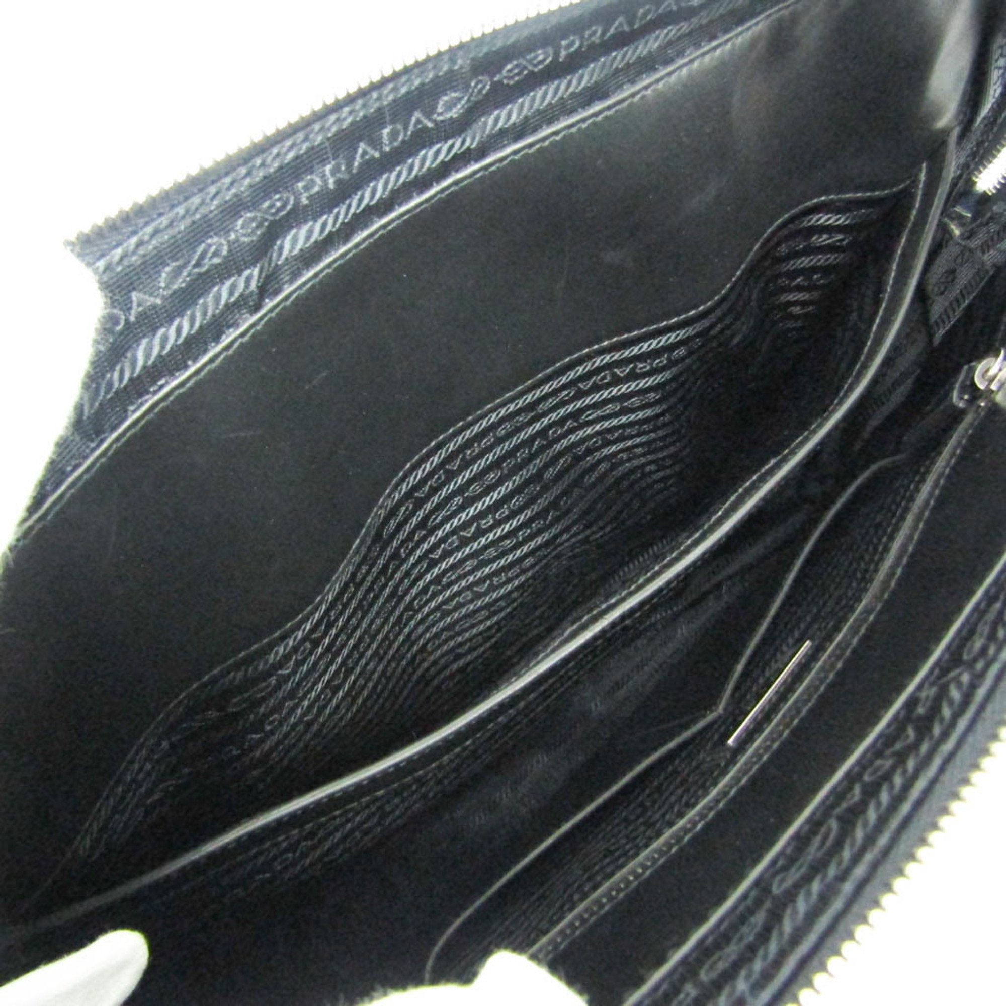 Prada 2VE363 Men's Saffiano Cuir Briefcase,Shoulder Bag Navy