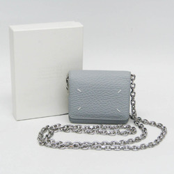 Maison Margiela SA3UI0009 Women's Leather Chain/Shoulder Wallet Light Blue