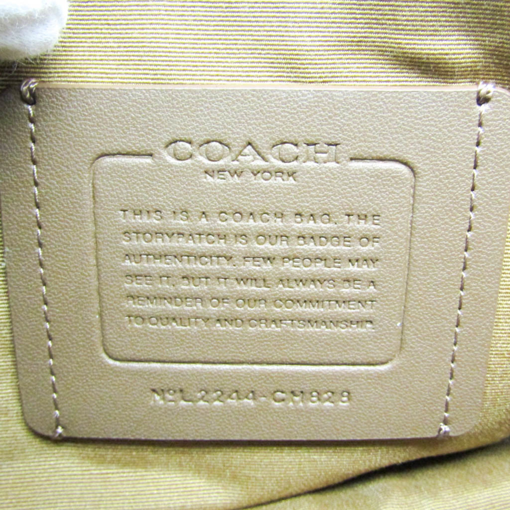 Coach Signature Chambray Turner CH828 Women,Men Leather,Canvas Shoulder Bag Navy