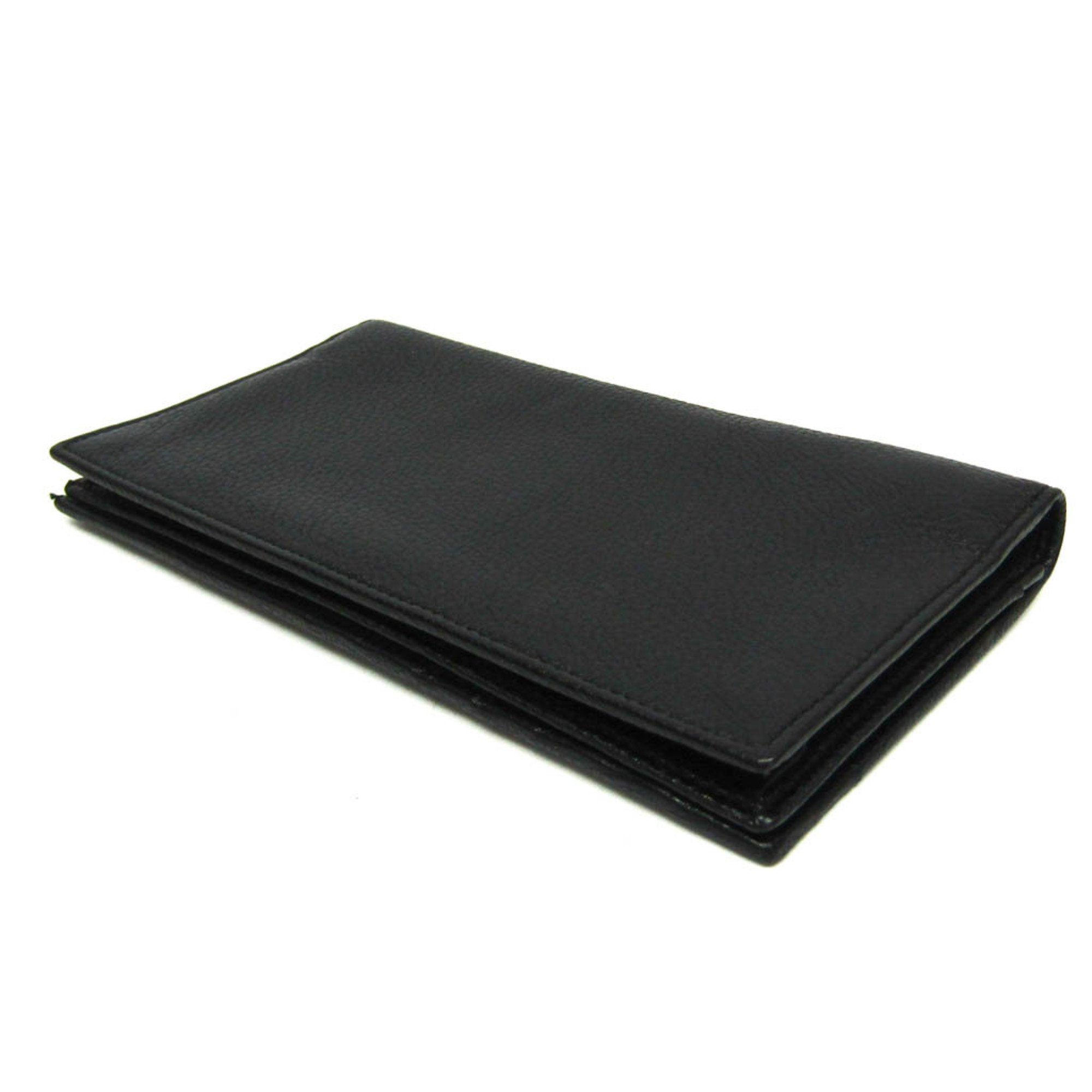 Bvlgari URBAN 33402 Men's Leather Long Wallet (bi-fold) Black