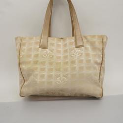 Chanel Tote Bag New Travel Nylon Beige Women's