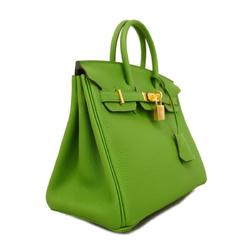 Hermes handbag Birkin 25 B stamp Togo Vert Yucca for women