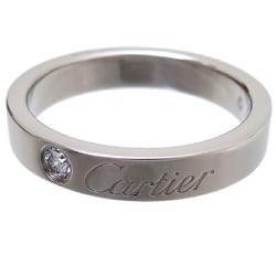 Cartier #46 Pt950 Wedding Diamond Ladies Ring, Platinum, Size 6
