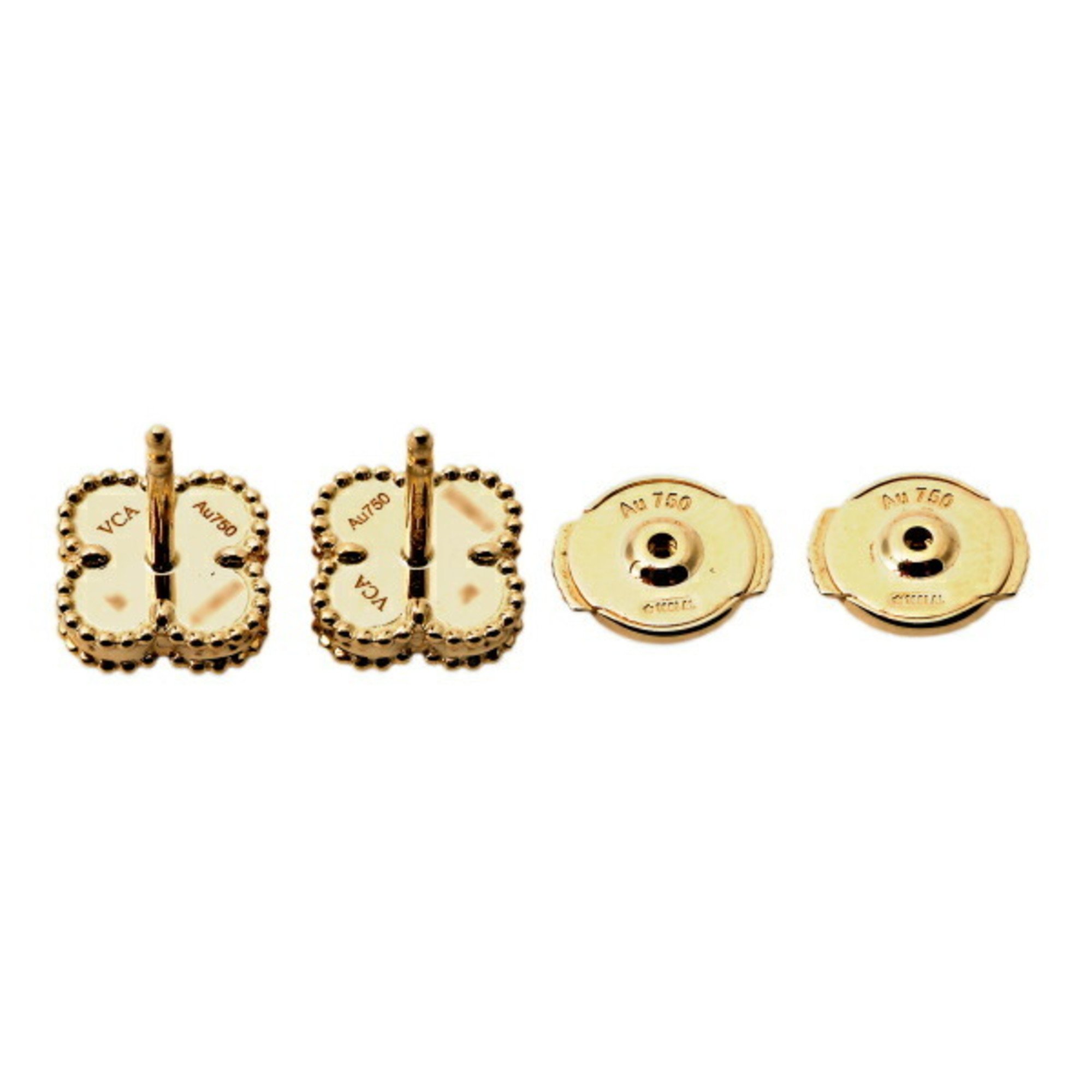 Van Cleef & Arpels Sweet Alhambra K18YG Yellow Gold Earrings J381333
