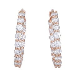 Tiffany Hoop K18PG Pink Gold Earrings J381706