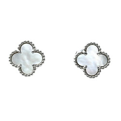 Van Cleef & Arpels Sweet Alhambra K18WG White Gold Earrings J381298