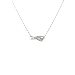 Tiffany Bow Small K18WG White Gold Necklace J381702