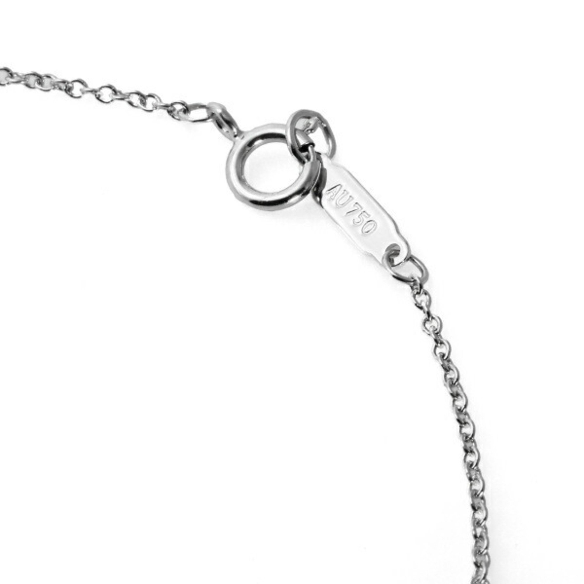 Tiffany Bow Small K18WG White Gold Necklace J381702
