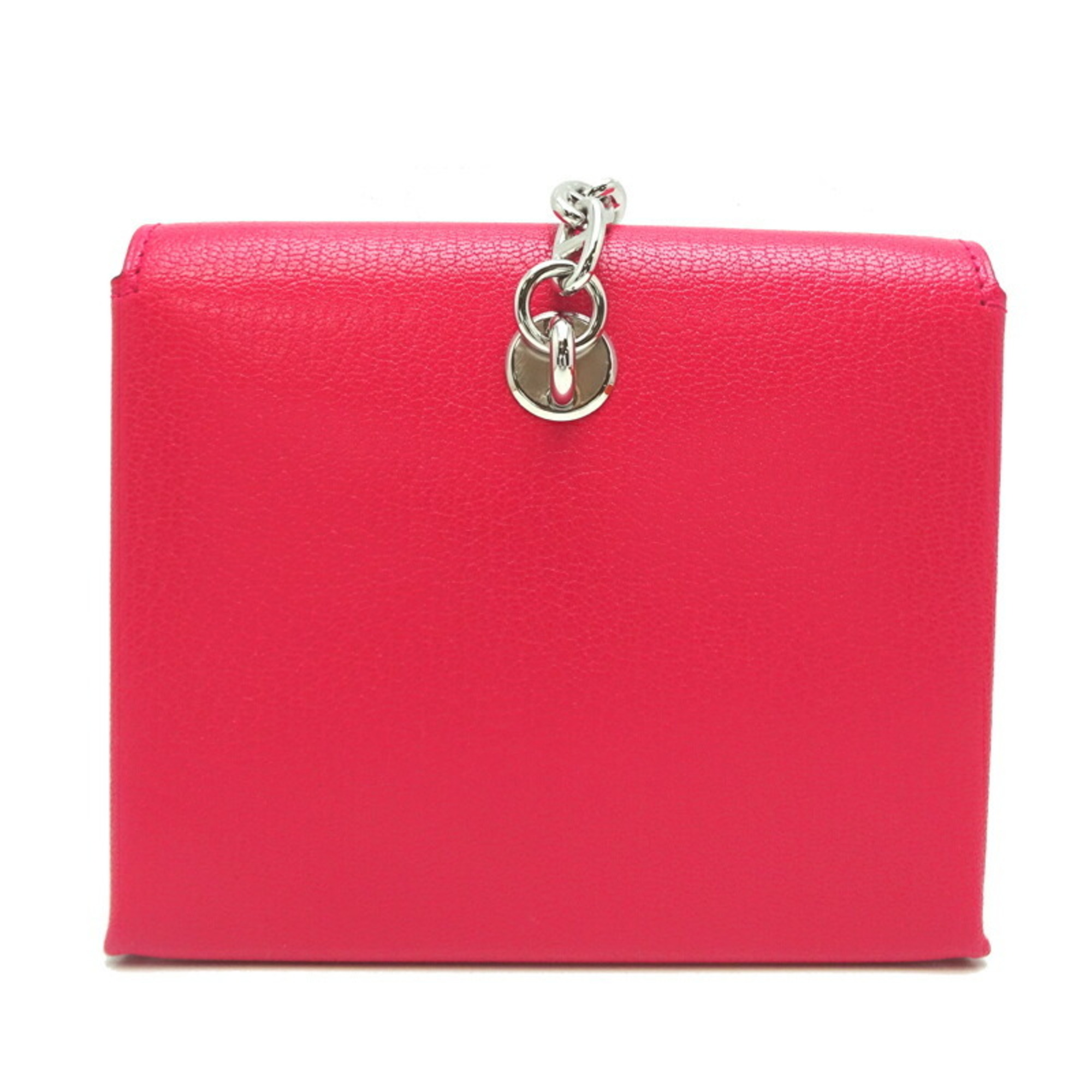 Hermes Chaine d'Ancre Compact Wallet B Stamp 2023 Women's Bi-fold Chevre Mysore Rose Extreme