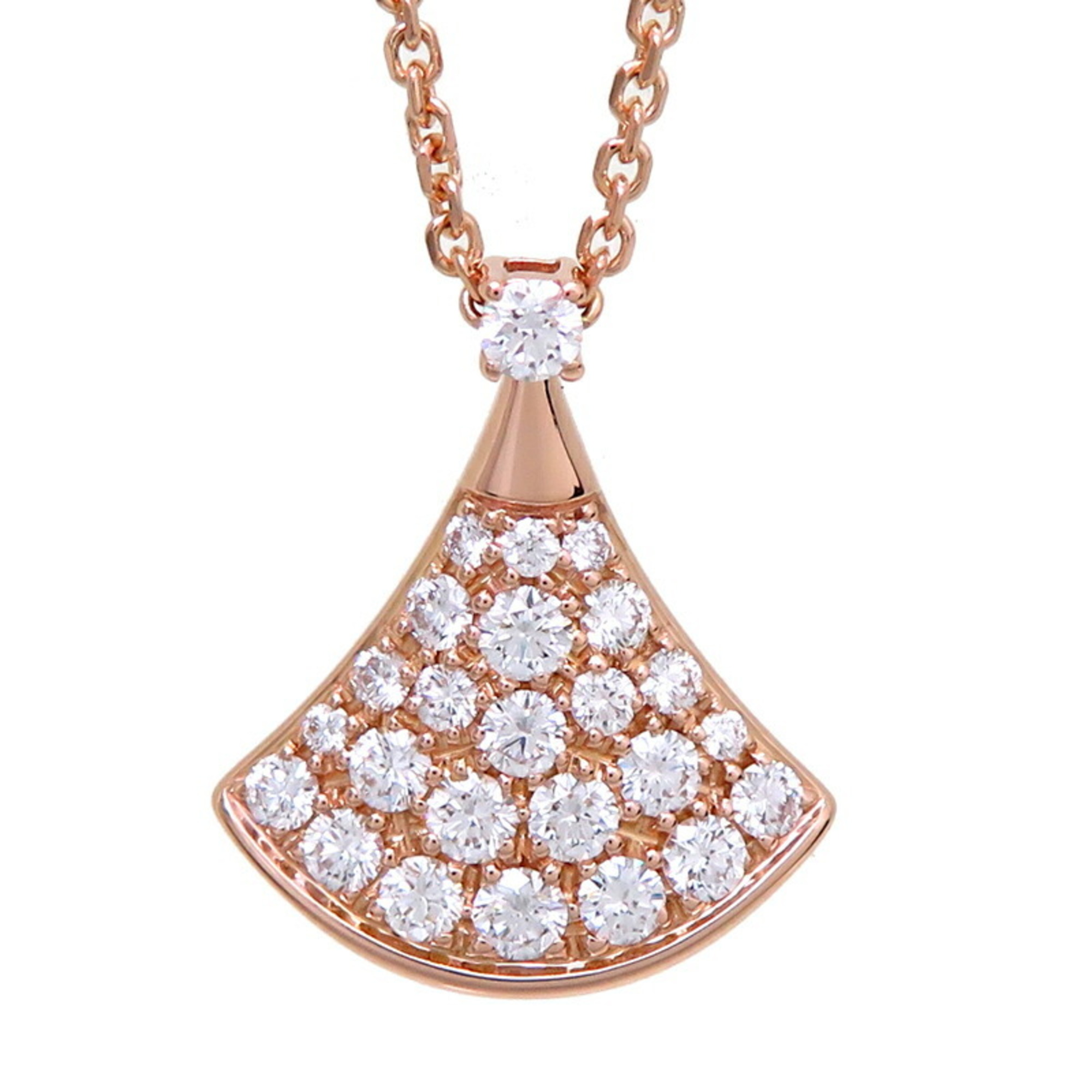 Bvlgari 0.47ct Diamond Diva Dream Ladies Necklace 351051 750 Pink Gold
